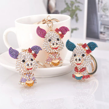 Alibaba Keychains Little Miss Piggy Keychains with BLING*